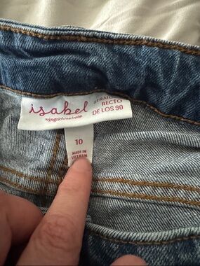 MATERNITY Straight Leg Women’s Jeans in Light Blue